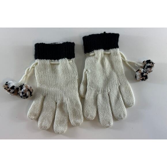 Liz Claiborne Wool Blend Gloves, Ivory Brown Black OS cold weather 71-14 - Picture 1 of 11